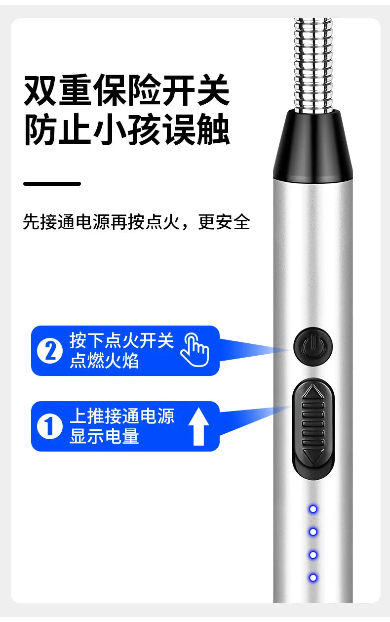 USB‑C Plasma Arc Lighter | Windproof Electric Rechargeable Lighter for BBQ, Candles & Stove