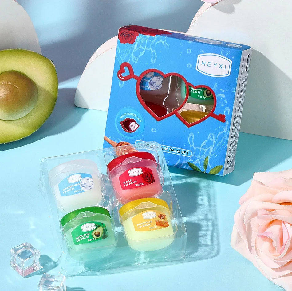 Fruit Lip Balm Set | Moisturizing Lip Mask for Dry, Cracked Lips | Holiday Gift Kit