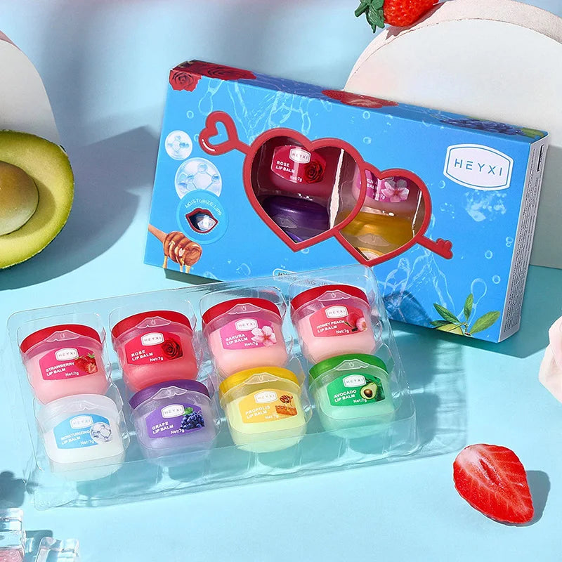 Fruit Lip Balm Set | Moisturizing Lip Mask for Dry, Cracked Lips | Holiday Gift Kit