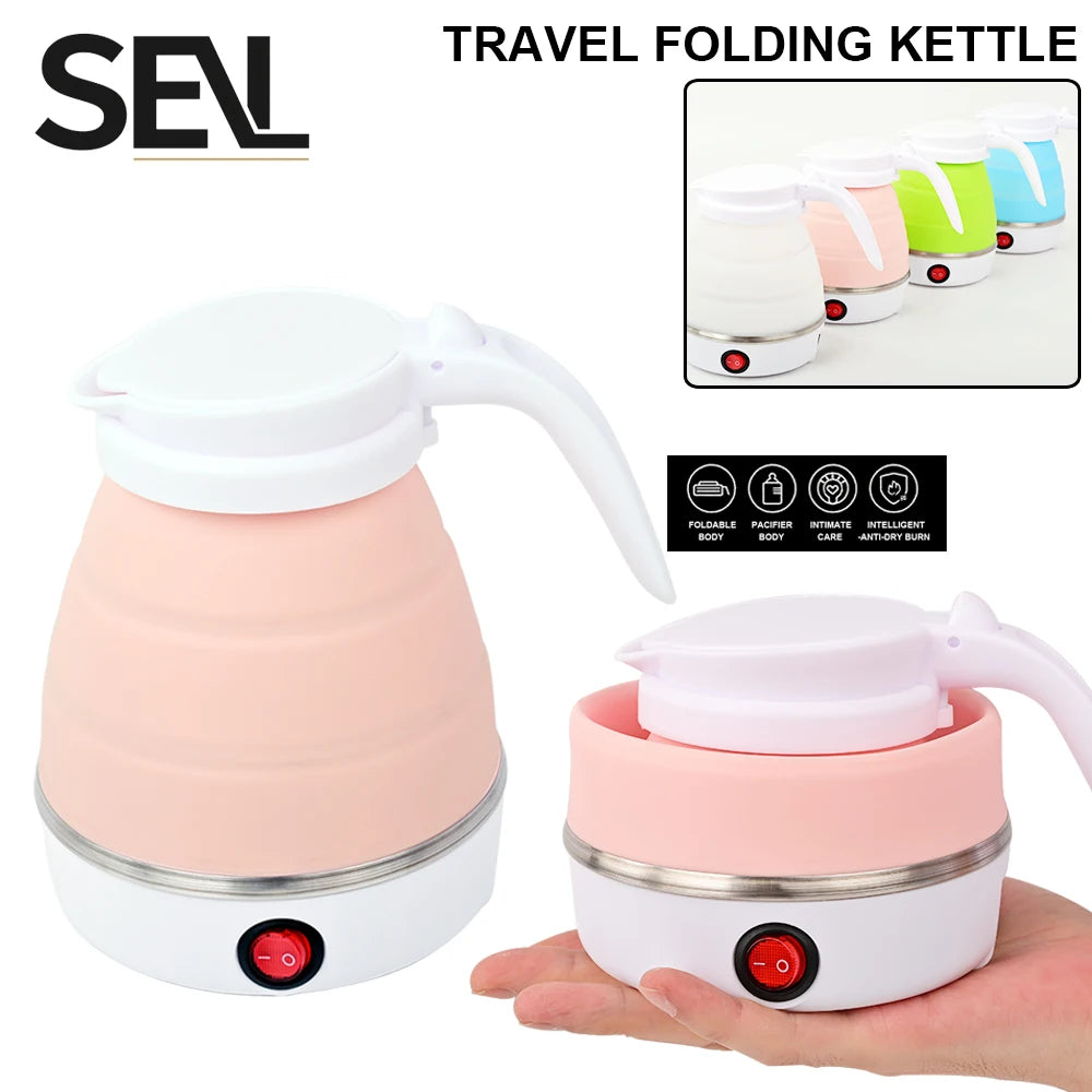 1L Foldable Travel Electric Kettle | Portable 600W Smart Kettle for Tea & Coffee