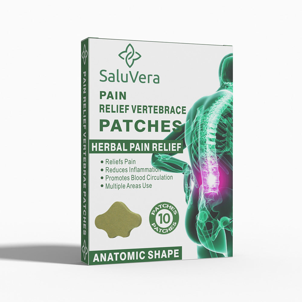 "Herbal Pain Relief Patches for Back & Spine | Natural Vertebrace Pain Patch – 10 Pack"