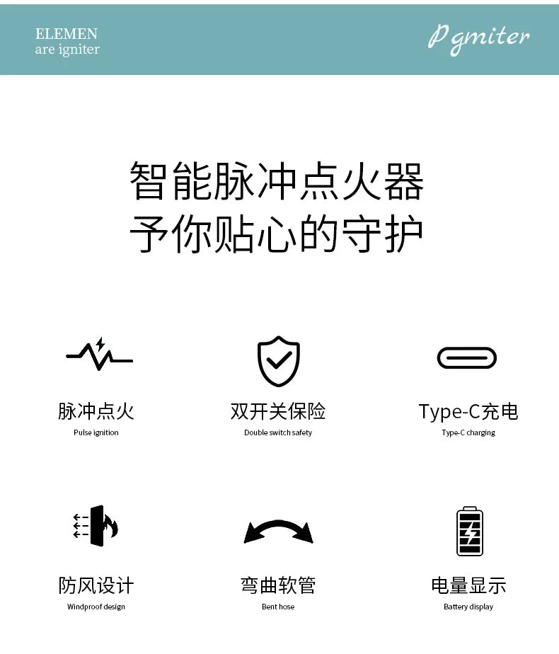 USB‑C Plasma Arc Lighter | Windproof Electric Rechargeable Lighter for BBQ, Candles & Stove