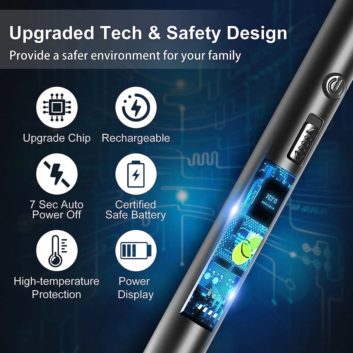 USB‑C Plasma Arc Lighter | Windproof Electric Rechargeable Lighter for BBQ, Candles & Stove