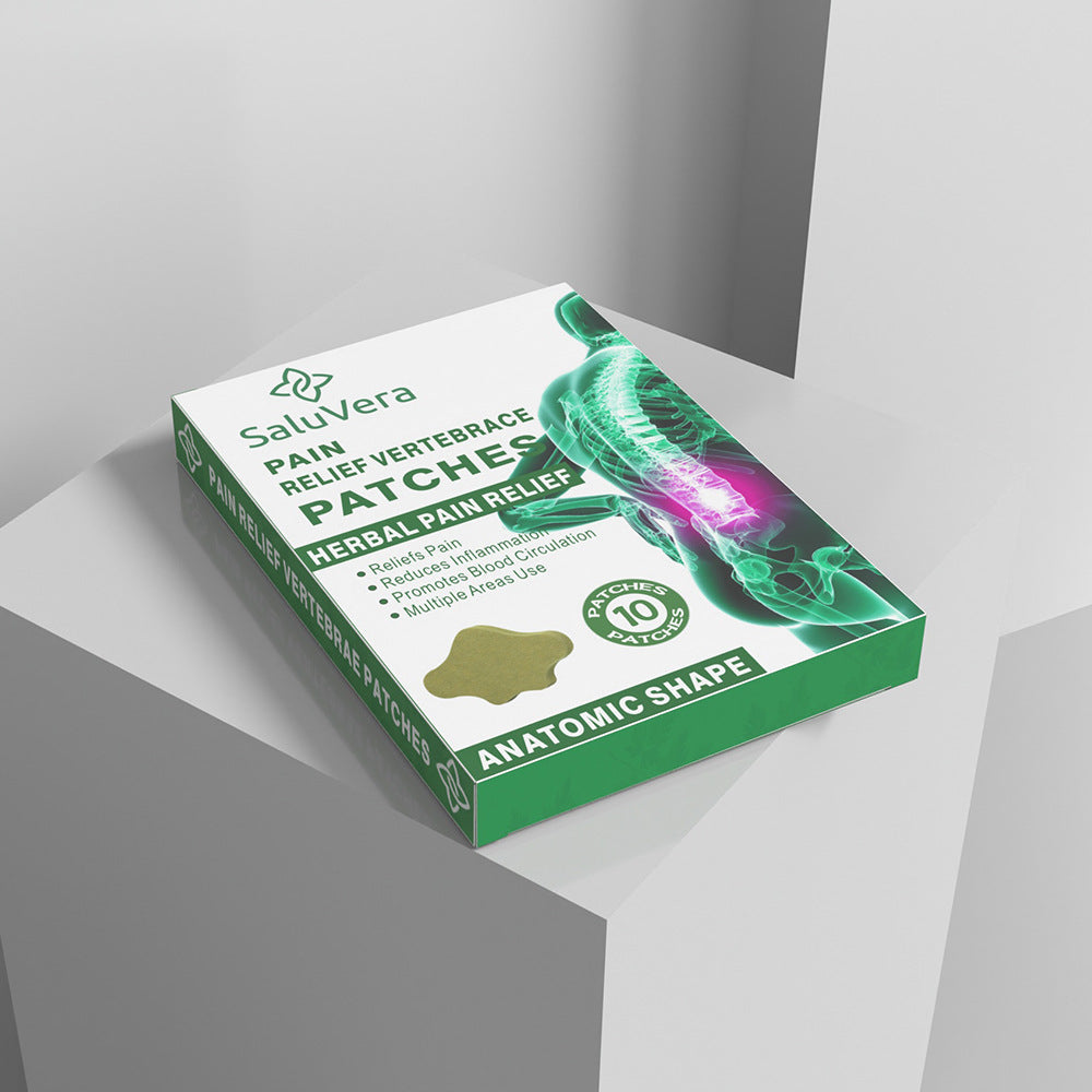 "Herbal Pain Relief Patches for Back & Spine | Natural Vertebrace Pain Patch – 10 Pack"