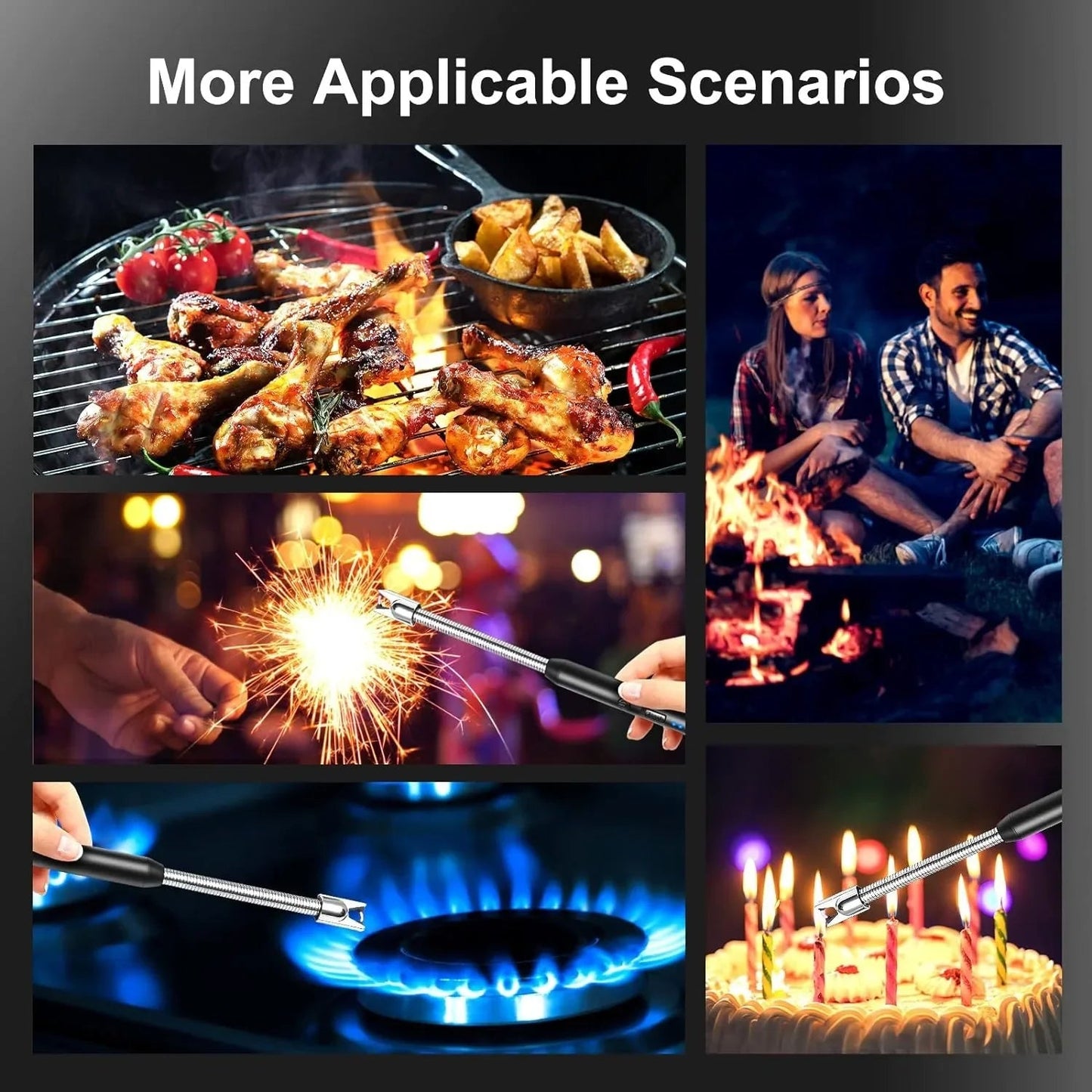 USB‑C Plasma Arc Lighter | Windproof Electric Rechargeable Lighter for BBQ, Candles & Stove