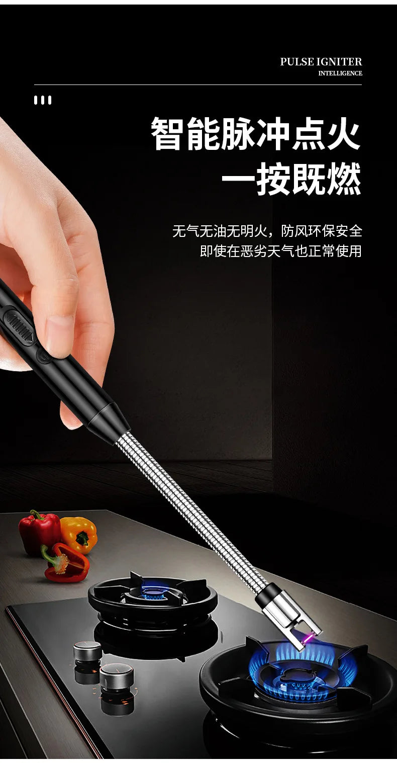 USB‑C Plasma Arc Lighter | Windproof Electric Rechargeable Lighter for BBQ, Candles & Stove