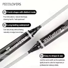 6 Colors Waterproof| Eyebrow Pen | Natural Tattoo Effect - HMsmart.shop